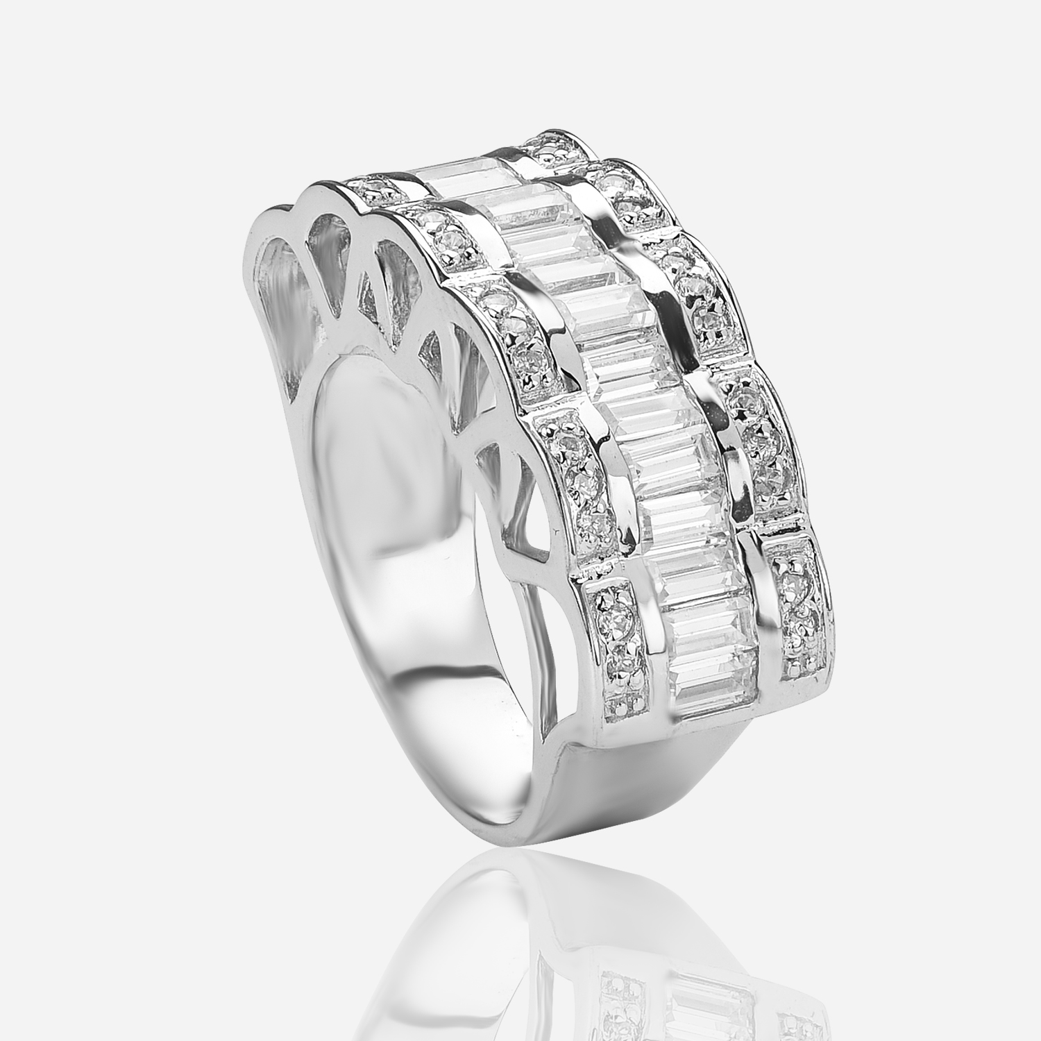 wedding-ring-Baguette-Zircon - www.vezzarosilver.com